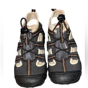 JEEP Terrain Water Shoes Youth 12.5 Kids Breathable Brown Tan Hiking Sandals
